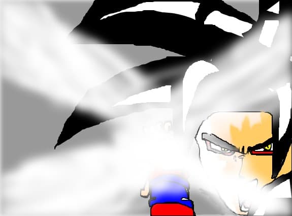 SSJ4 goku's kamehameha