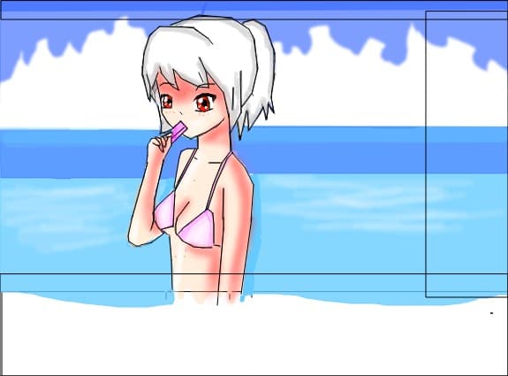 anime girl beach