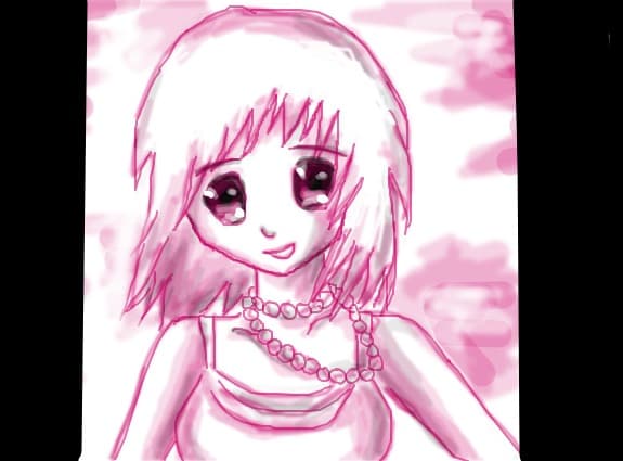 anime girl purple-pink
