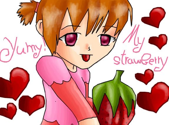 Anime girl strawberry :) sper k aqu`-i mai bn
