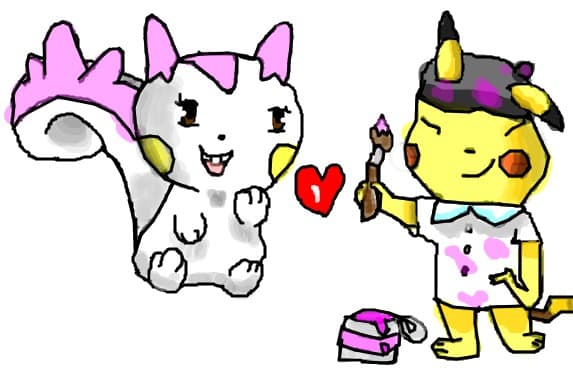 Pachirisu vopsit in roz