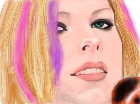 Desen 78708 modificat:Avril Lavigne