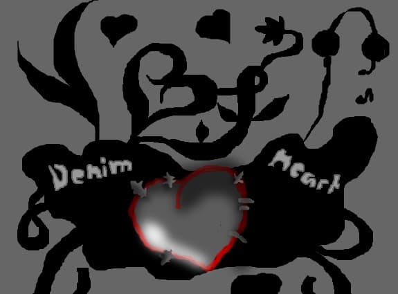denim heart