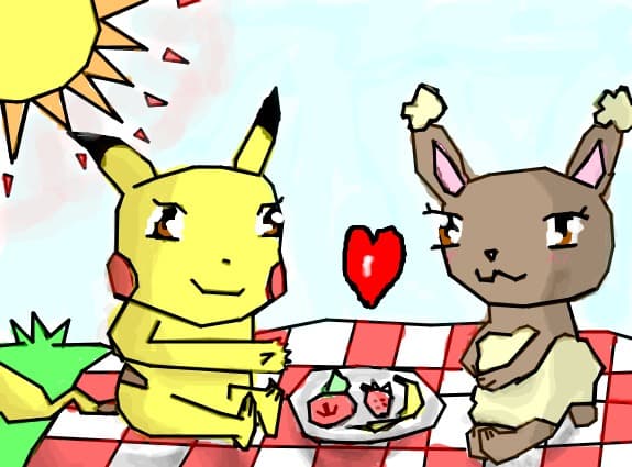 pt toti desenatorii carora le place de pikachu si buneary