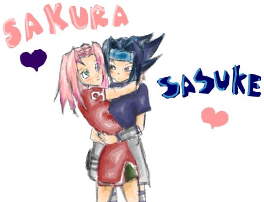 Desen 79898 modificat:sakura and sasuke