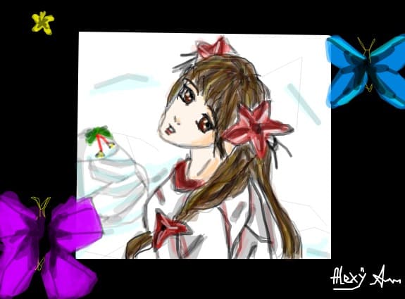 Desen 99593 continuat:craciun anime cu fluturasi