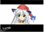 Christmas anime cat girl