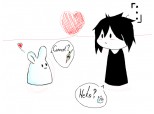 sebaschan: u\'r a neko?  bunny:u\'r a carrot?can i eat u?