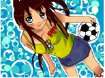 Anime fotbal girl
