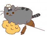 Pusheen c are face pizza