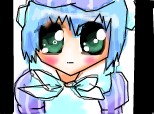 anime cute blue girl