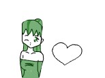 anime green girl