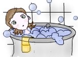 in the bath