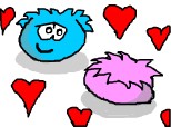 puffle roz+puffle albastru=love