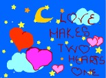 love makes two hearts one