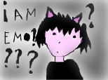 EMO kitty confused