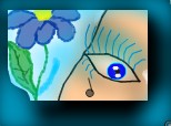 eye and flower